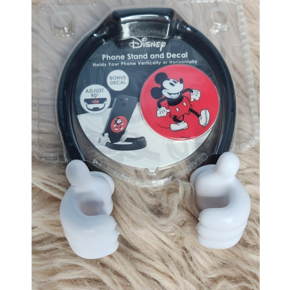 NWT DISNEY MICKEY MOUSE PHONE STAND & DECAL COMBO